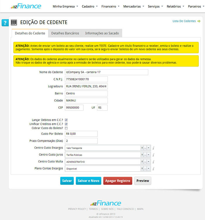 Tela de Emissão de Boletos - Imagem 2
