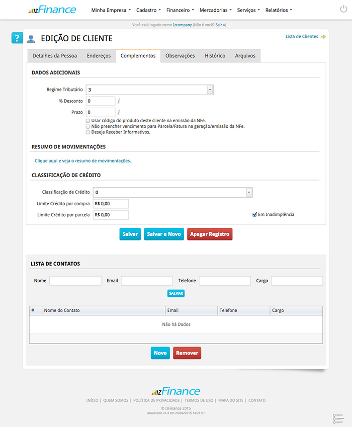 Tela de Cadastro de Clientes - Imagem 4