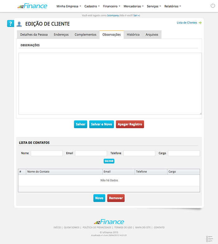 Tela de Cadastro de Clientes - Imagem 5