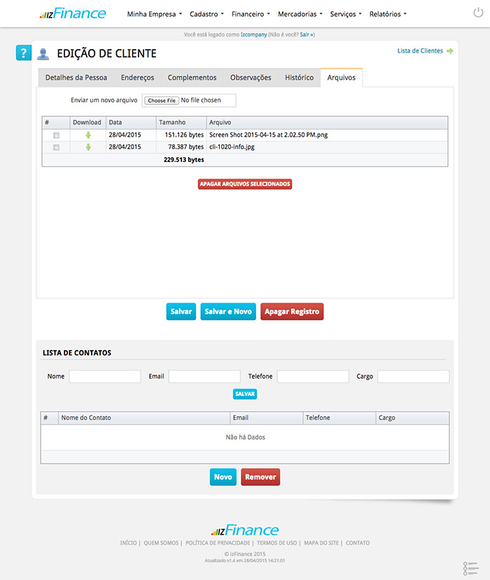 Tela de Cadastro de Clientes - Imagem 7