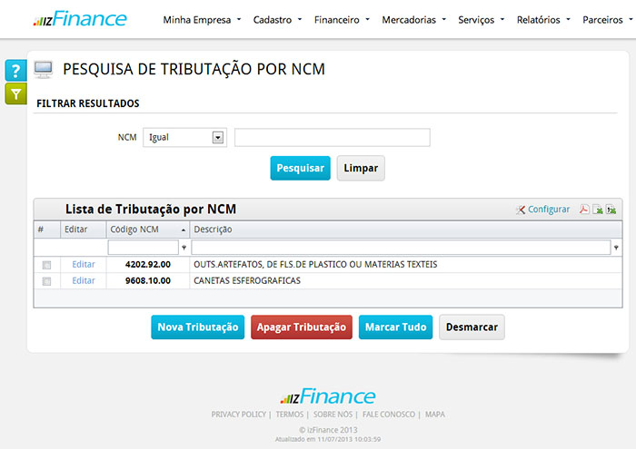 Tela de Tributação - Imagem 7